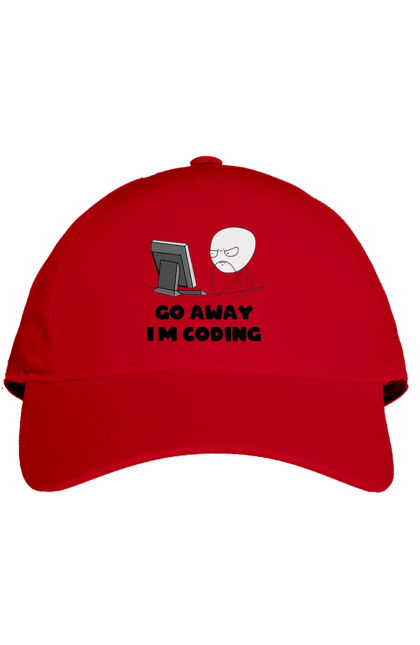 Cap with prints Go away I`m coding. Code, developer, go away, i`m coding, it specialist, java, javascript, php, programmer, python. 2070702