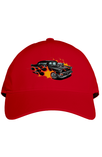 Кепка з принтом "Машина Вогонь". Автомобіль, вогонь, машина. 2070702