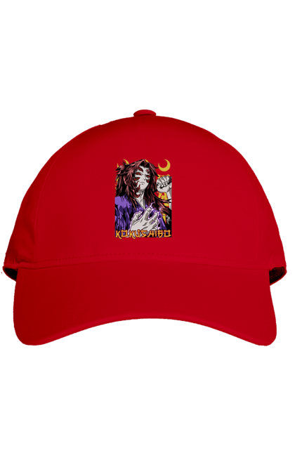 Cap with prints Demon Slayer Kokushibo. Anime, demon slayer, eternal paradise faith, kimetsu no yaiba, kokushibo, manga, nezuko, twelve kizuki, upper rank six. 2070702