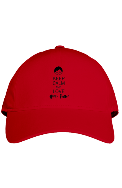 Cap with prints Keep calm and love Harry Potter. Book, franchise, gryffindor, harry potter, hogwarts, keep calm, movie. 2070702