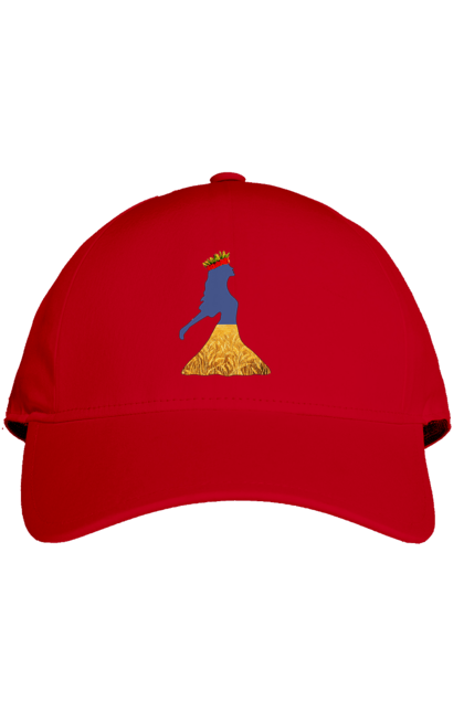 Кепка з принтом "Україна". Вінок, дівчина, дівчинка, жовтий синій, жовто-блакитне, маки, національні кольори, небо, пшеничне поле. 2070702