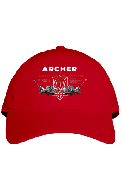 Кепка з принтом "Archer". Archer, bayraktar, caesar, himars, javelin, nlaw, patriot, weapon, zaluzhny. 2070702