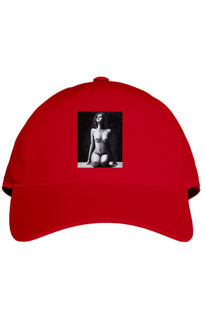 Cap with prints Body beauty. Body beauty, breast, female body, women`s breasts. 2070702
