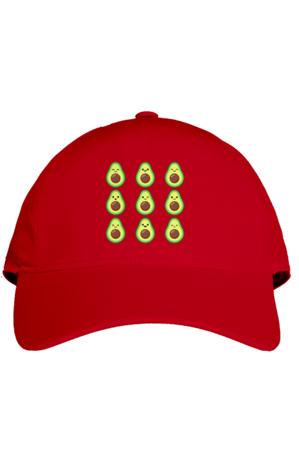 Кепка з принтом "Настрій Авокадо". Авокадо, емоції, їжа. 2070702