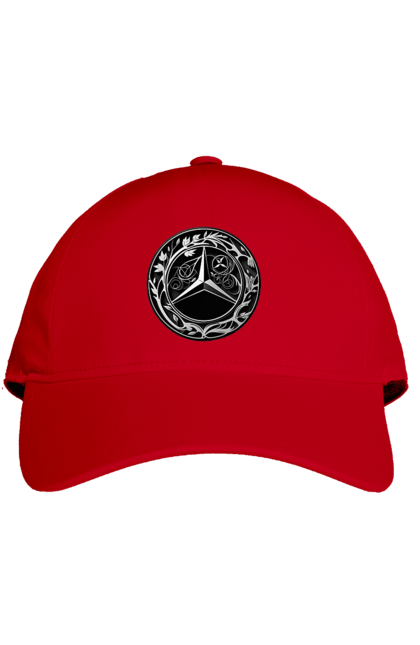 Кепка з принтом "Mercedes Benz Лого Арт". Авто, автомобіль, логотип мерседес, машини, мерс, мерседес. 2070702