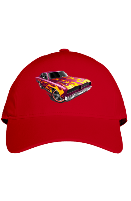 Кепка с принтом Машина огонь. Езда, машина, скорость. 2070702