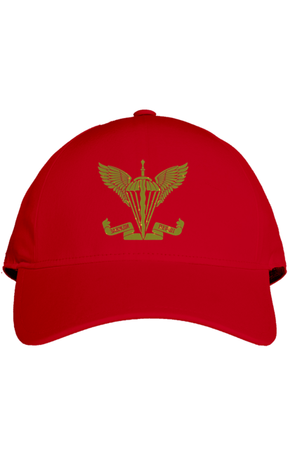 Кепка з принтом "Десантно штурмові війська України". Армійська, військова, емблема, мілітарі, хакі. 2070702