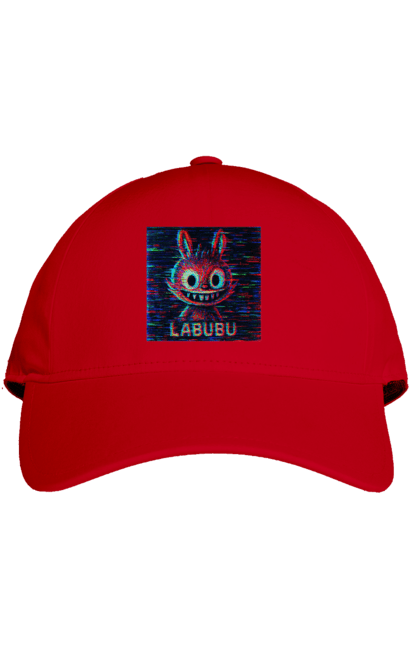 Кепка з принтом "Лабубу". Crt, rgb, глітч, кіберпанк, лабубу, пікселі, ретро, спотворення, цифрове мистецтво, шум. 2070702