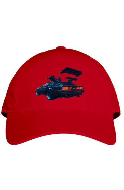 Кепка з принтом "DeLorean назад у майбутнє". Автомобіль, делореан, з фільму. 2070702