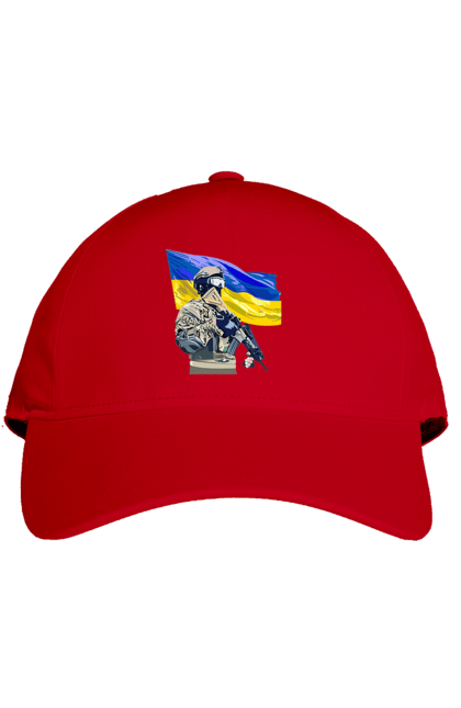 Кепка з принтом "ЗСУ | Прапор". Війна, герб, збройні сили україни, зсу, патріотична, прапор україни, русский военный корабль, україна, українська символіка, флаг. 2070702