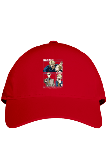 Cap with prints Jujutsu Kaisen Nanami. Anime, dark fantasy, jujutsu kaisen, magic battle, manga, mystic, nanami, nanami kento. 2070702