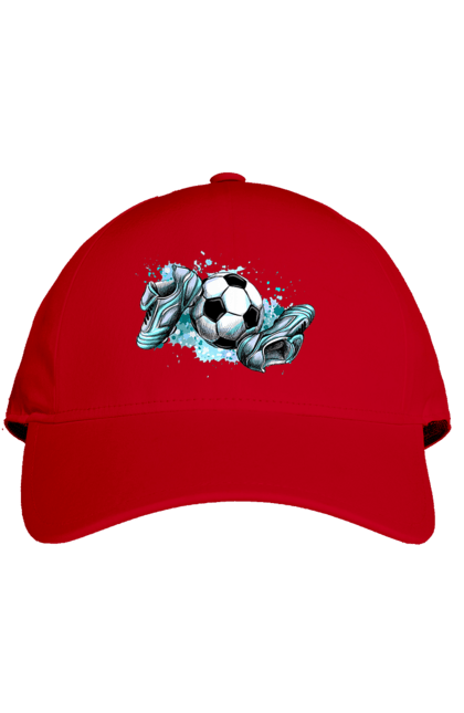 Кепка з принтом "Футбольний М'яч І Сороконожки". М`яч, сорокножкі, спорт, футбол. aslan