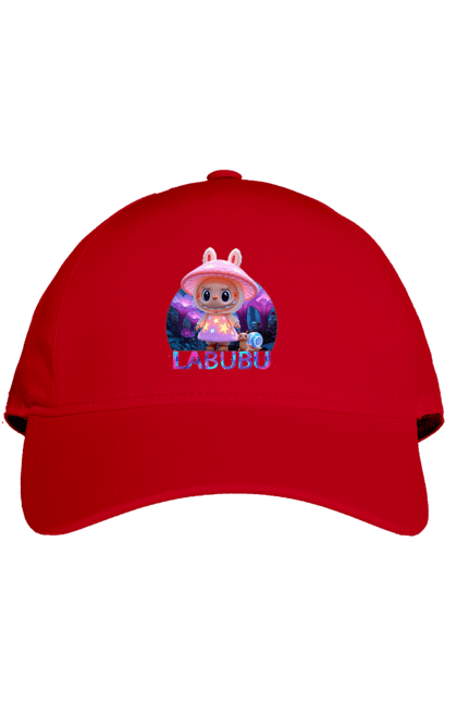 Кепка з принтом "Лабубу". Брелок лабубу, іграшка лабубу, лабубу, лабубу кока кола, лялька лабубу, мерч лабубу, мила, рожева лабубу, смішна лабубу. 2070702