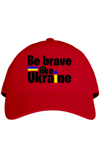 Кепка з принтом "Хоробрий як Україна". Війна, написи, патріотам, україна, хоробрість. 2070702