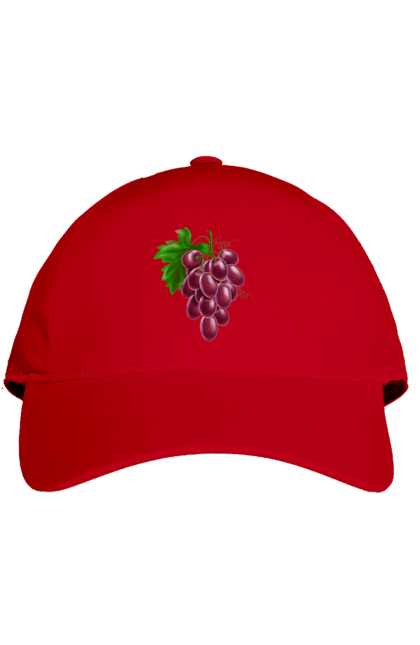 Кепка з принтом "Виноград". Виноград, фрукт. 2070702