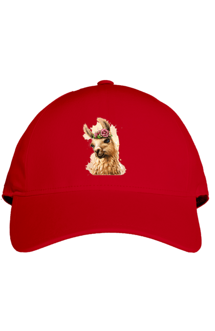 Кепка з принтом "Лама Портрет". Лама, портрет, тварина. 2070702