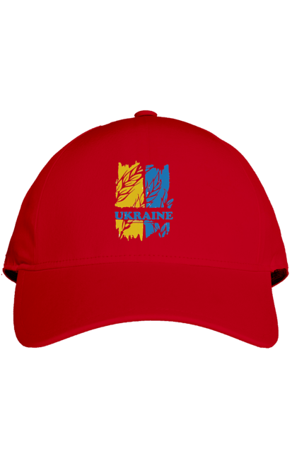 Кепка з принтом "Україна колоски пшениці". Колоски пшениці, символ україни, україна, україна колоски пшениці, українська символіка. 2070702