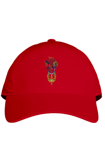 Кепка з принтом "Українка". Жінка, соняшник, українка. 2070702