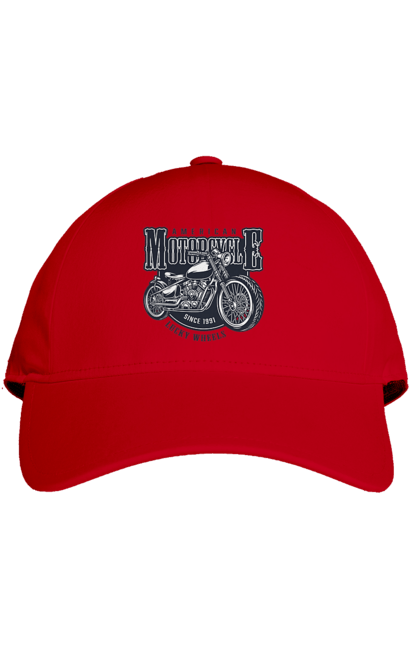 Cap with prints Cool vintage motorcycle. America, good, male, motorcycle, motorcycles, retro, stylish, stylishly, vintage, vintage. 2070702