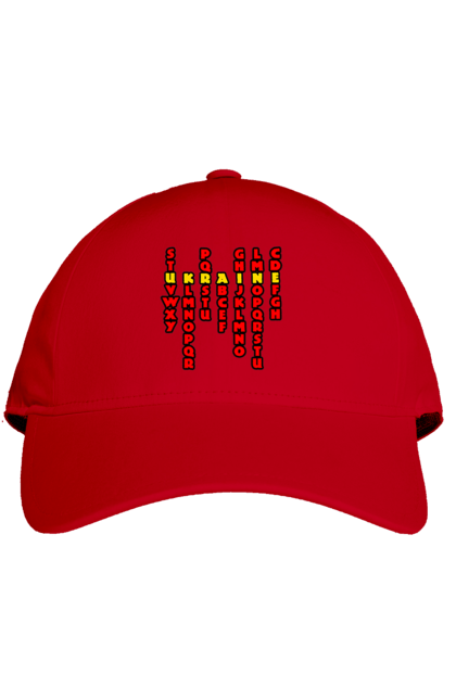 Кепка з принтом "Україна". Абетка, авторський принт, латиниця, літери, напис, текст, україна. 2070702