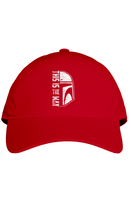 Cap with prints This is the way. Baby yoda, cinema, disney, distressed, mandalorian, mandalorian helmet, movies, star wars, television series. 2070702