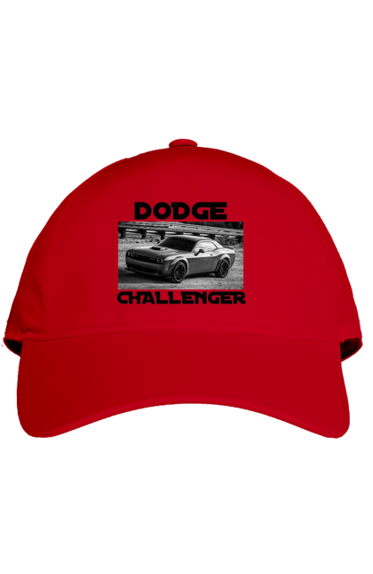 Кепка с принтом Додж челленджер. An american legend, auto, car, classic car, cult car, dodge challenger, powerful car, жмасл кар. 2070702