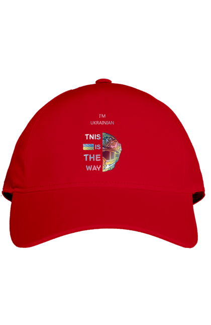 Кепка з принтом "Я українець це шлях колорфул". Зсу, мандалоріан, символ україни зсу, солдат зсу, україна, українець це шлях, це шлях, я українець. 2070702