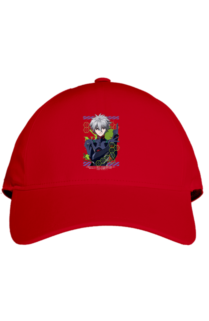 Cap with prints Evangelion Kaworu. Anime, evangelion, eve, kaworu, kaworu nagisa, manga, neon genesis evangelion, nerve, tv series. 2070702