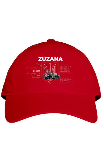 Кепка з принтом "Zuzana (САУ) англійська". Zuzana, гаубиця, залужний, сюзанна, тренди. 2070702