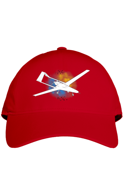 Кепка з принтом "Товариш байрактар". Акварель, байрактар, небо, славаукраїні, україна. 2070702