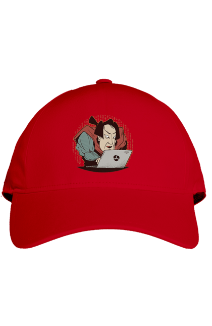 Кепка з принтом "Ніндзя програміст". Angular, c, css, html, it, javascript, jquery, php, python, react, svelt, vue, айтишник, айті, гумор, код, кодувати, прогер, програміст, програмісти, ти ж, ти ж програміст, тиж програміст. 2070702