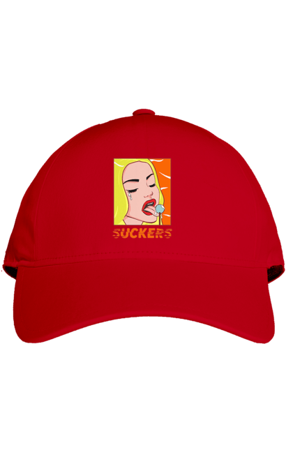 Кепка з принтом "Чупа чупс". Гумор, мем, прикольна, сакерс, смішна, чупа чупс. 2070702