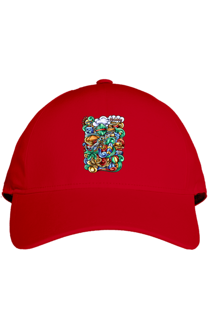 Кепка з принтом "Канікули відпочинок арт". Відпочинок, канікули, літо, море, пляж, подорож. 2070702