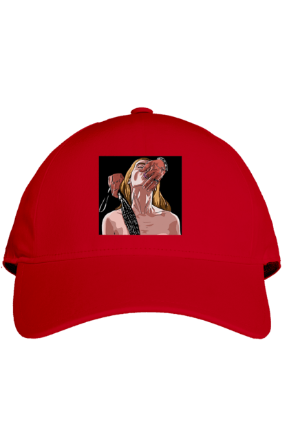 Кепка з принтом "Дівчина У Полоні Чоловіка З Батогами". Батіг, пристрасть, смоктати. 2070702