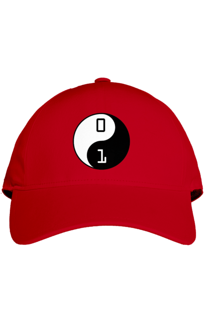 Кепка з принтом "Інь Янь". Angular, c, css, html, it, javascript, jquery, php, python, react, svelt, vue, айтишник, айті, гумор, код, кодувати, прогер, програміст, програмісти, ти ж, ти ж програміст, тиж програміст. 2070702