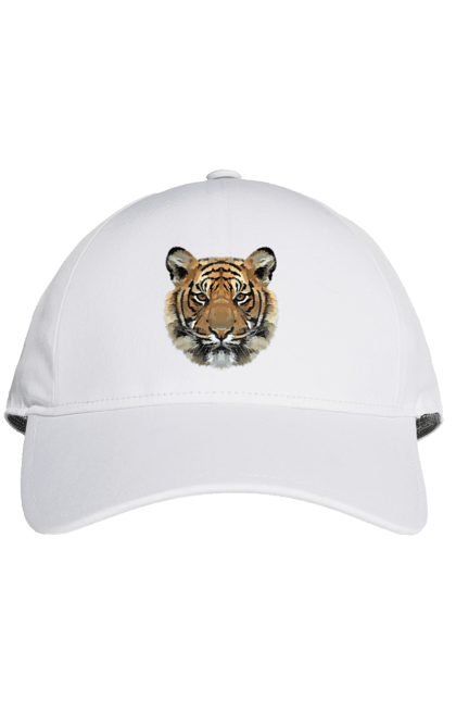 Кепка з принтом "Голова тигра джунглів". Голова тигра, джунглі, тварини, тигр. CustomPrint.market