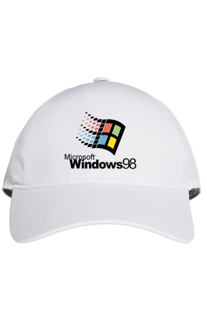 Кепка з принтом "Windows98". Angular, c, css, html, it, javascript, jquery, php, python, react, svelt, vue, айтишник, айті, гумор, код, кодувати, прогер, програміст, програмісти, ти ж, ти ж програміст, тиж програміст. 2070702