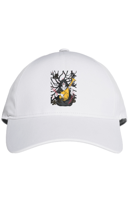 Cap with prints Demon Slayer Nakime. Anime, demon slayer, eternal paradise faith, kimetsu no yaiba, manga, nakime, twelve kizuki, upper rank six. 2070702