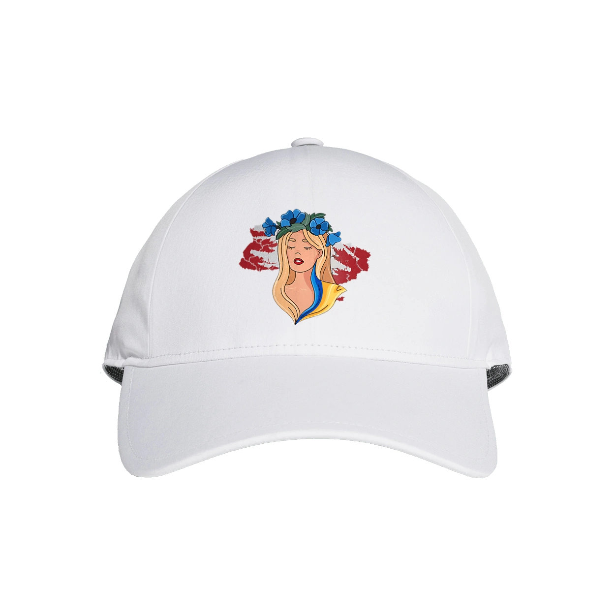 Girl on the map of Ukraine