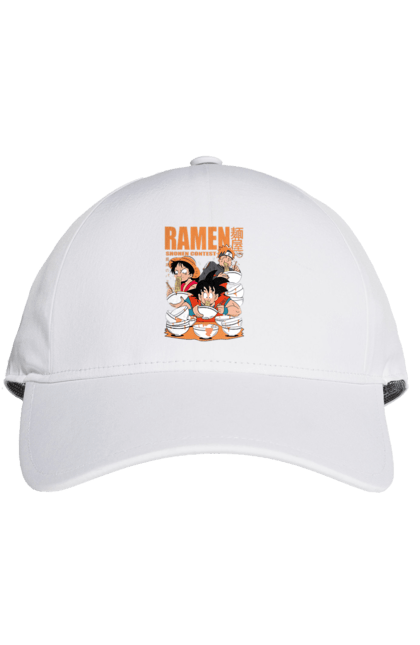 Cap with prints Ramen. Anime, characters, food, goku, luffy, manga, naruto, ramen. 2070702