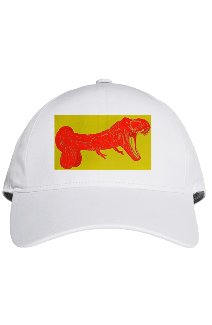 Кепка з принтом "Член Динозавр". Динозавр, писюн, член. 2070702