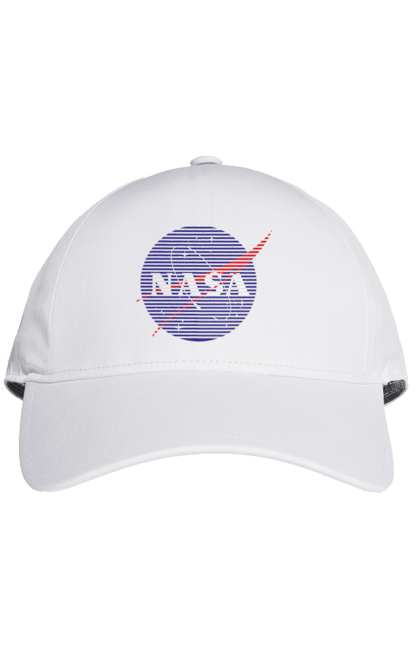 Cap with prints NASA. Aeronautics, astronautics, aviation, nasa, research, rocket, science, space, technologies, usa. 2070702