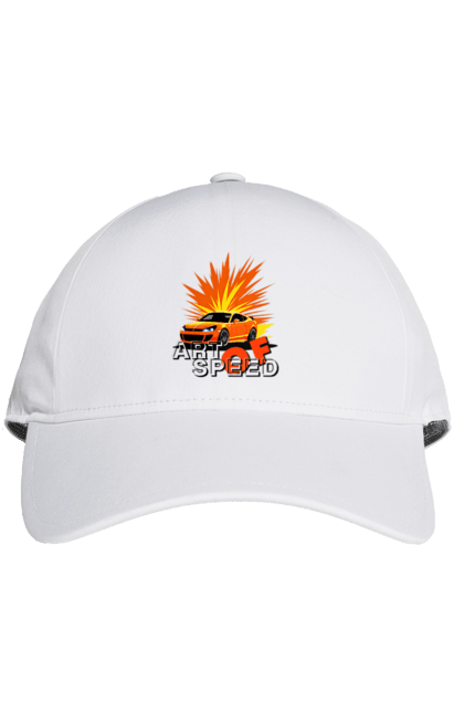 Кепка з принтом "Мистецтво швидкості". Авто, автомобіліст, автомобіль, водій, швидкість. 2070702