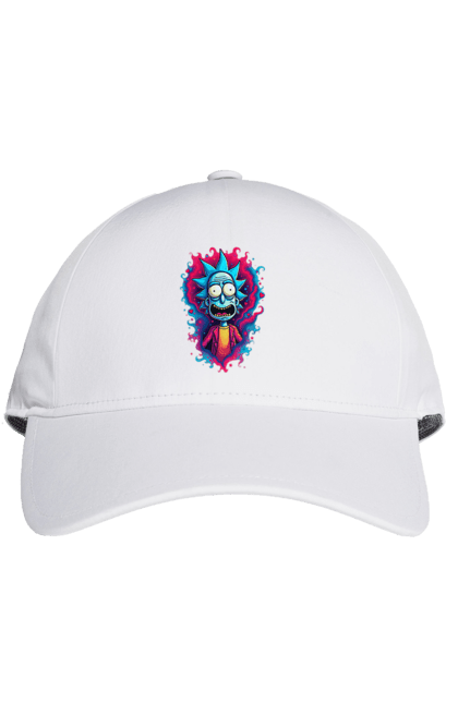 Cap with prints Rick and Morty. Adventures, black humor, cartoon, rick, rick and morty, sci-fi, tragicomedy. 2070702