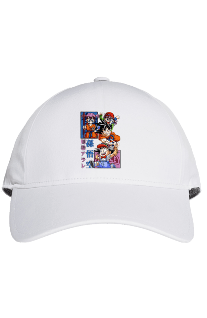 Кепка с принтом Жемчуг дракона Сон Гоку и Арале. Anime, arale norimaki, dr. slump, dragon ball, manga, son goku, аниме, арале, доктор сламп, манга. 2070702