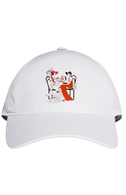 Кепка з принтом "Дами В Червоному". Дами, посиденьки, чаювання. 2070702