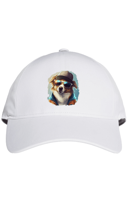 Кепка з принтом "Собака". Куртка, ніс, одяг, окуляри, очі, погляд, собака, шапка. CustomPrint.market