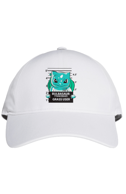 Кепка з принтом "Покемон Бульбазавр". Bulbasaur, nintendo, pokémon go, аніме, бульбазавр, ігри, покемон. 2070702