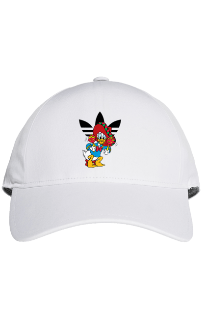 Кепка с принтом Adidas Дональд Дак. Adidas, daisy duck, donald duck, адидас, дейзи дак, дональд дак, мультсериал, мультфильм. 2070702