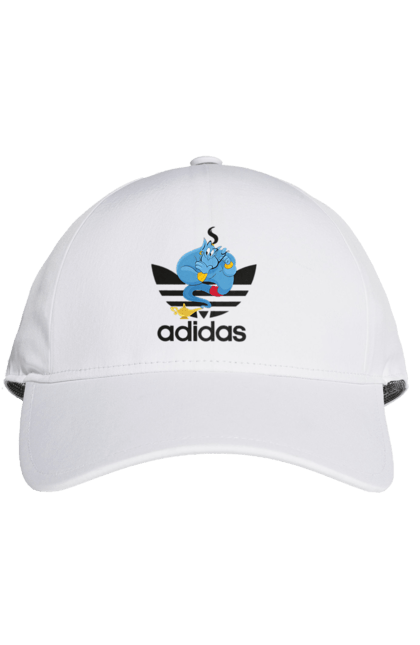 Кепка с принтом Adidas Джинни. Adidas, aladdin, genie, адидас, аладдин, джинни, мультфильм, персонаж. 2070702